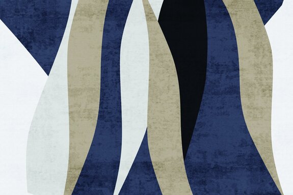 Blau-beige streifen im skandinavischen stil