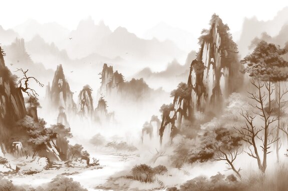 Berglandschaft mit see und bergen im hintergrund