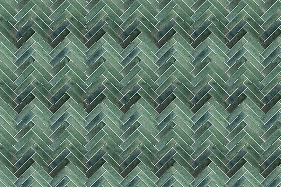 Elegante komposition grüner fliesen