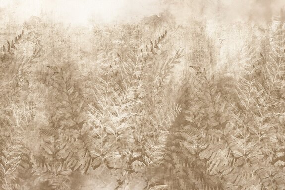 Zarte braune blätter auf hellem hintergrund