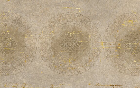 Ornamente elegantes muster auf texturiertem betonhintergrund im vintage-stil