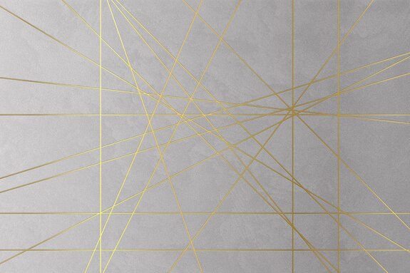 Goldene linien auf betonimitat - eine moderne komposition