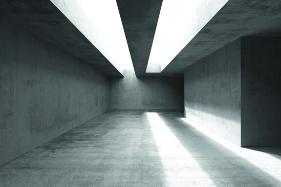 Raum in der betonarchitektur