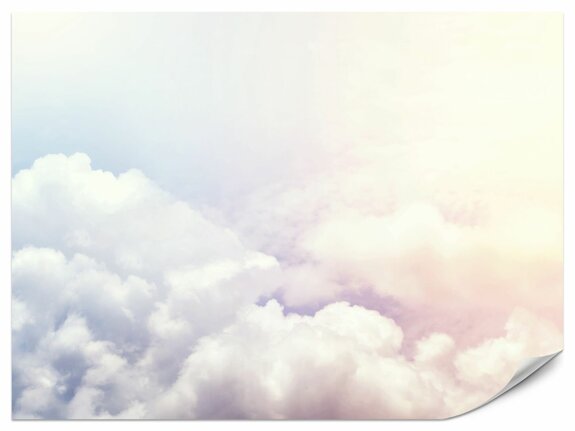 Blauer und rosa himmel