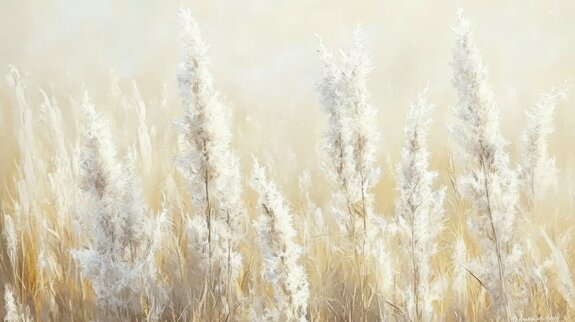 Aquarell einer wiese mit trockenem gras