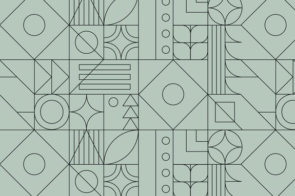 Schwarze linien in geometrischen formen