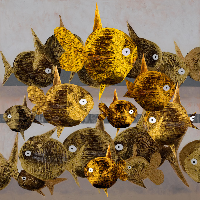 Abstrakter goldfisch