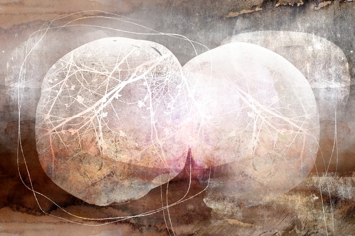 Abstrakte kugeln im skandinavischen stil