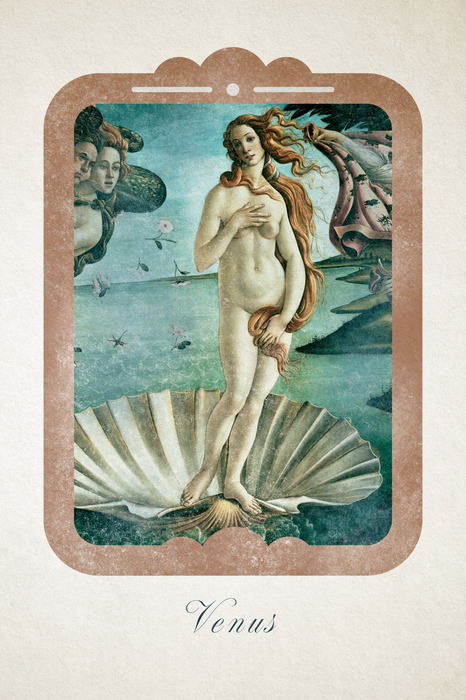 Botticellis vintage-gemälde „geburt der venus“