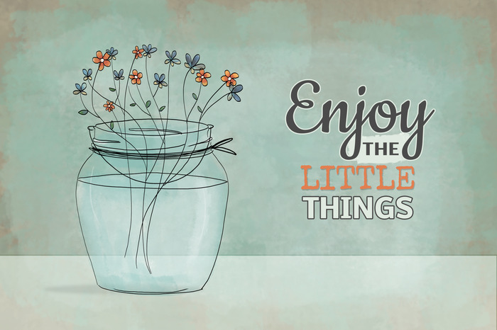 Blumen in einer vase und ein zitat auf türkisfarbenem hintergrund