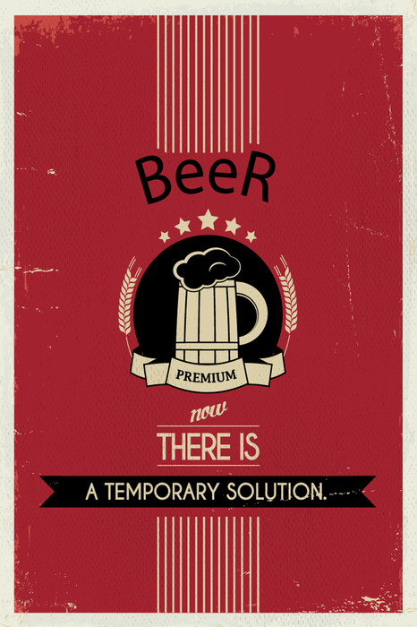 Dekoratives vintage-bierschild