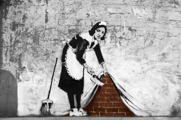 Banksy-maid-reproduktion