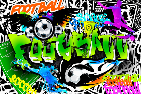 Football graffiti (1 part) wide