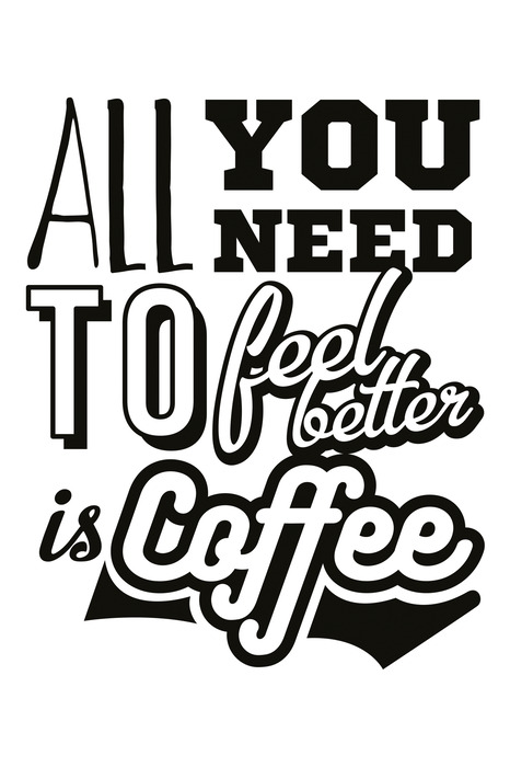 Motivationsgrafik zum thema kaffee