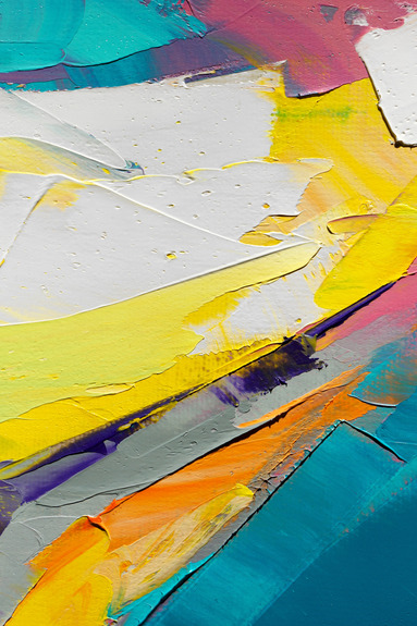 Dreidimensionale, farbenfrohe abstraktion, gemalt mit farbe