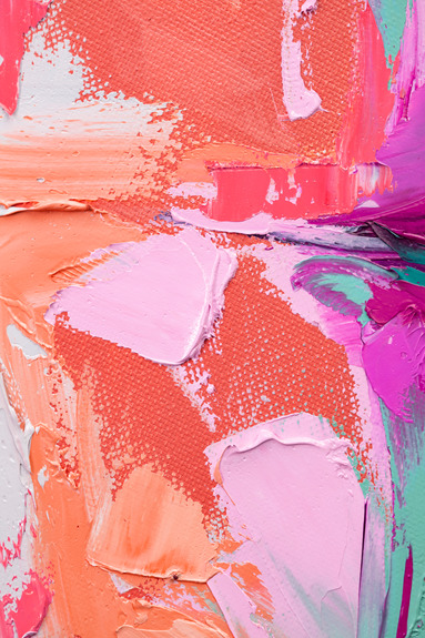 Künstlerischer ausdruck, gemalt mit rosa farben