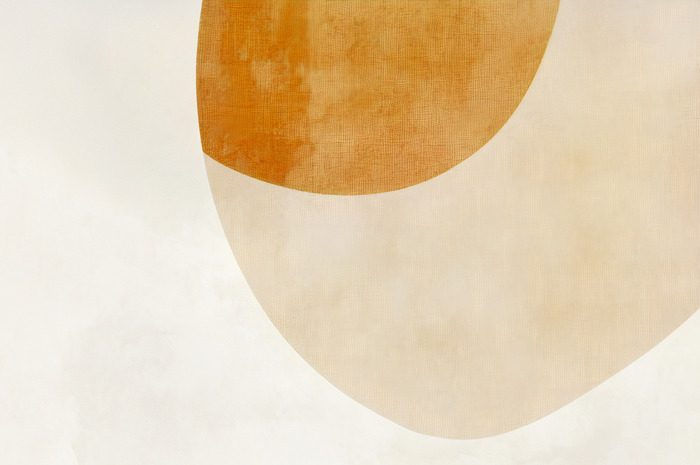 Abgerundete formen in warmen farben