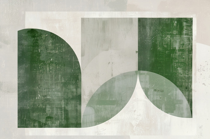 Grüne formen, die zusammenkommen