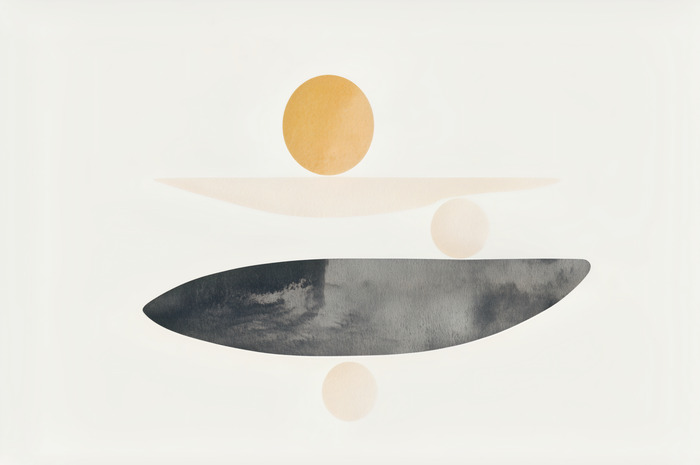 Minimalistische formen gestalten die landschaft