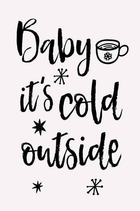 Inschrift zwischen schneeflocken