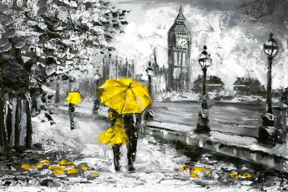 Walk in london (1 part) wide yellow