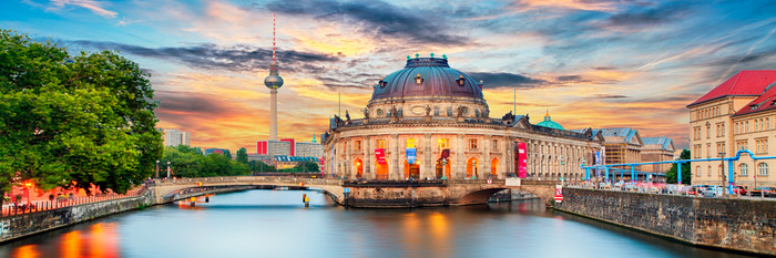 Panorama des flusses in berlin
