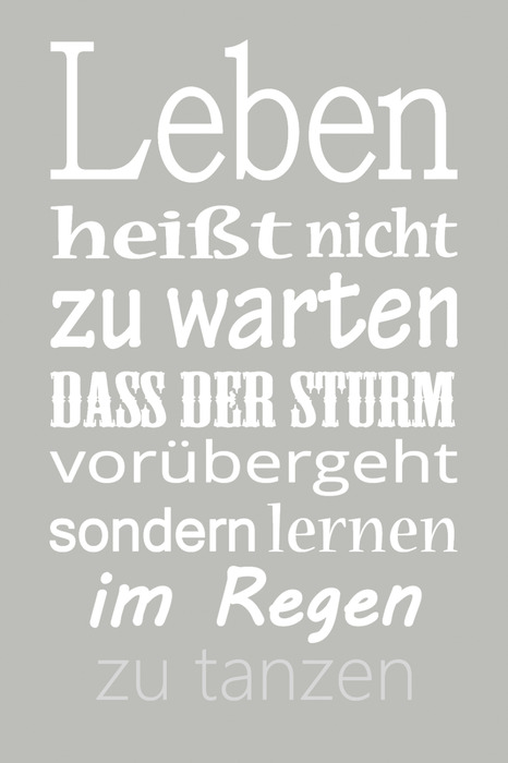 Fröhliche typografie auf grauem hintergrund