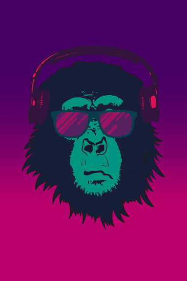 Gansta chimp (1 part) vertical