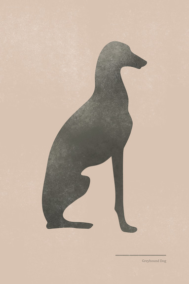 Calm greyhound (1 part) vertical