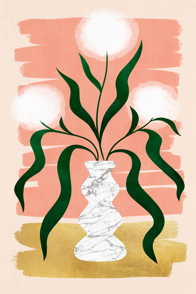 Minimalistische blumen in einer vase