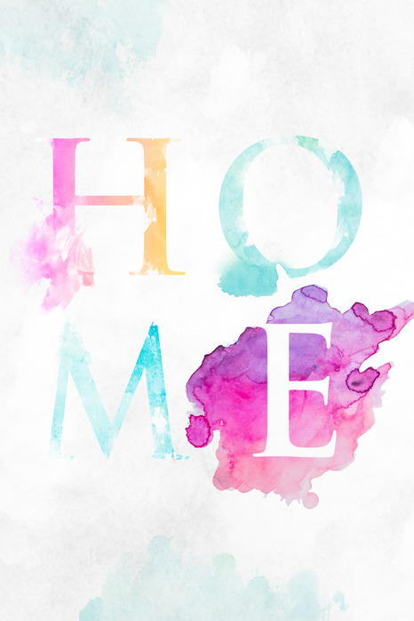 Aquarellmalerei des wortes „haus“