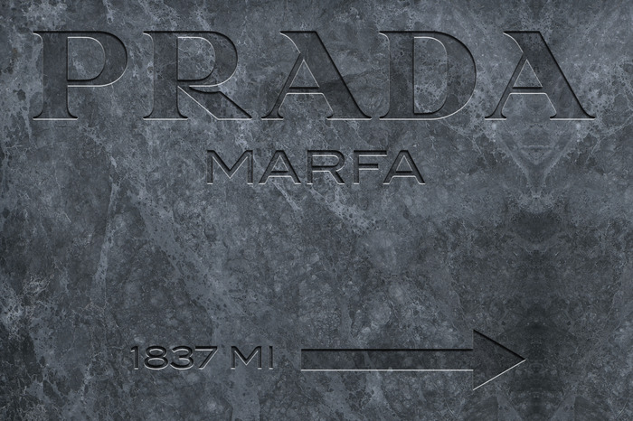 Ein stein mit der inschrift prada