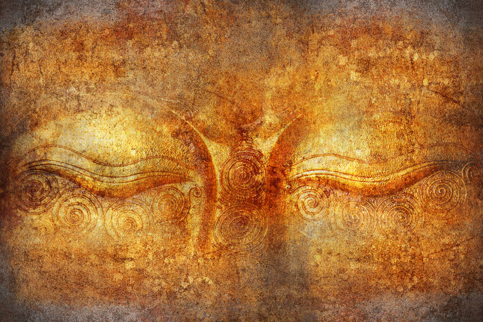 Strukturiertes goldenes buddha-gesicht mit details