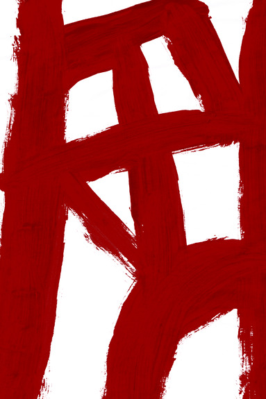 Rote farbstreifen auf weißem hintergrund