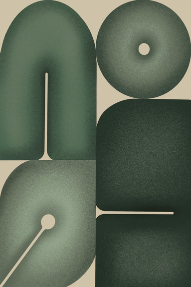 Abbildung grüner geometrischer formen