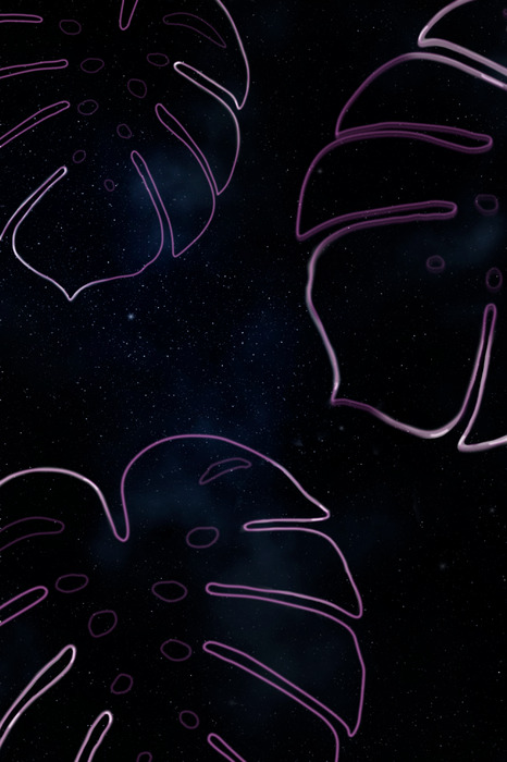 Farbenfrohe monster vor dem hintergrund des kosmischen himmels