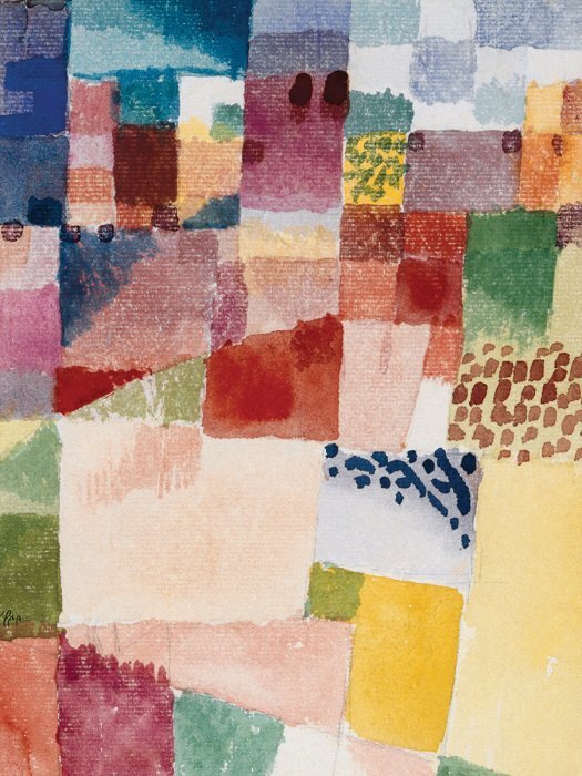 Bunte formen, abstrakte landschaft