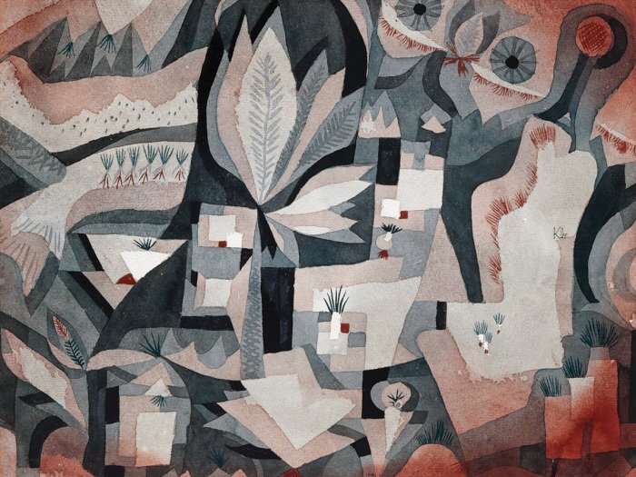 Gärten der fantasie inmitten geometrischer formen