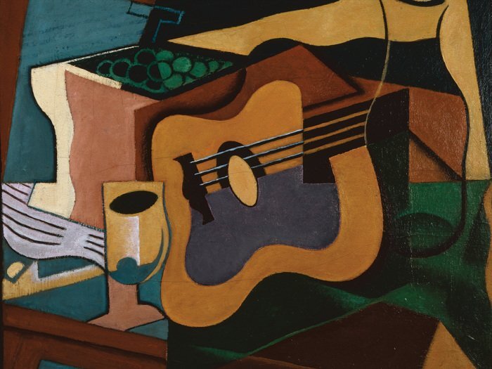 Klassische gitarre unter den formen