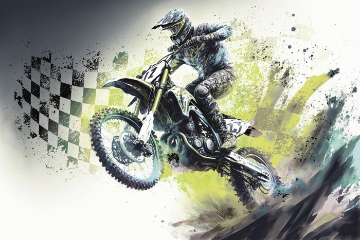 Geschwindigkeit eines mannes auf einem sportmotorrad