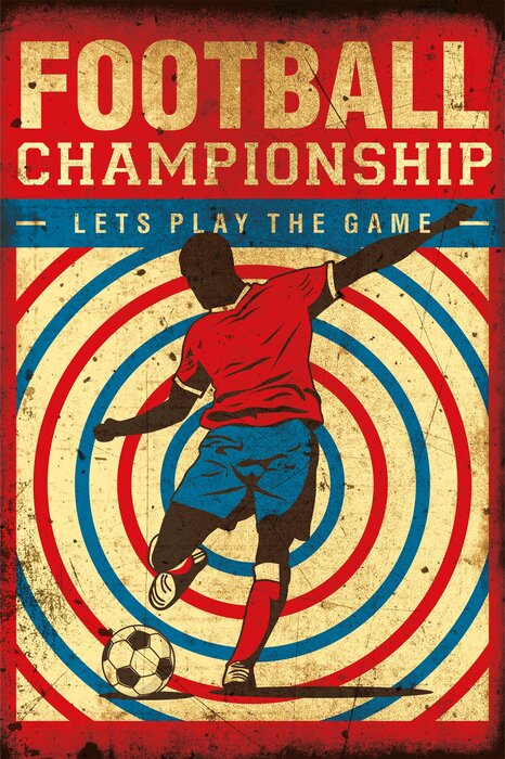 Vintage-fußballspieler