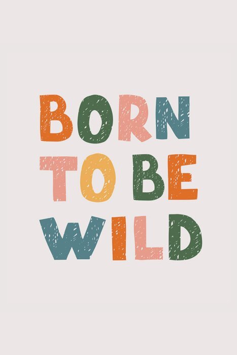 Fröhliche, bunte buchstaben bilden eine inschrift