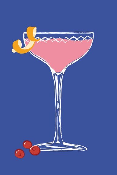 Ein erfrischender cocktail, serviert im glas