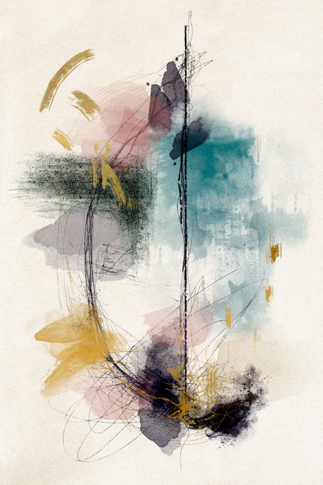 Eine zarte komposition aus punkten auf beigem hintergrund