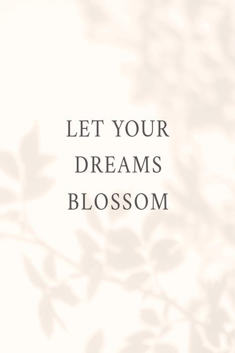 Pflanzen mit minimalistischer inschrift