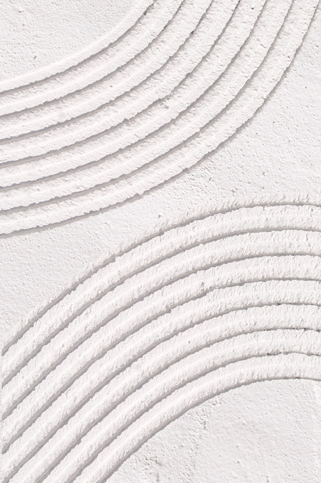 Geometrische halbkreise aus sand