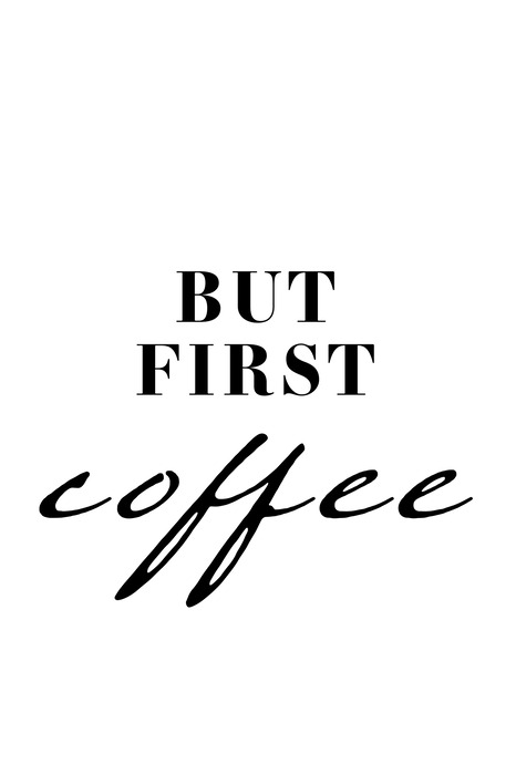Minimalistische inschrift über kaffee