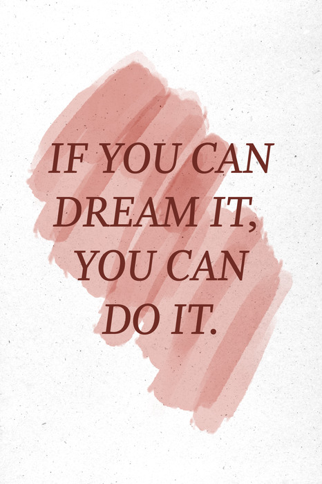 Motivationstext in pastellfarben