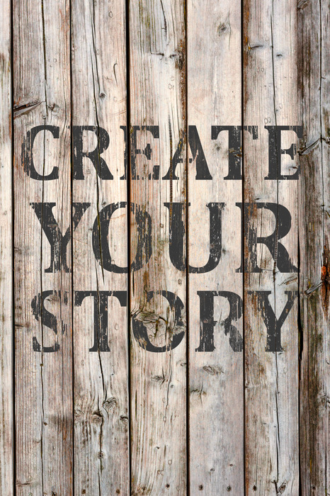 Typografie auf einem holzplankenhintergrund