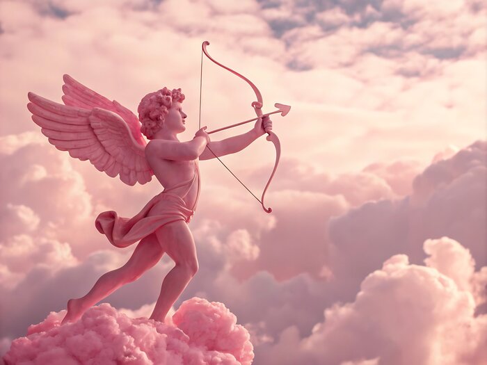 Amor arrow love pink clouds romantischer stil
